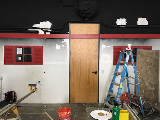 East Wall Not Painted